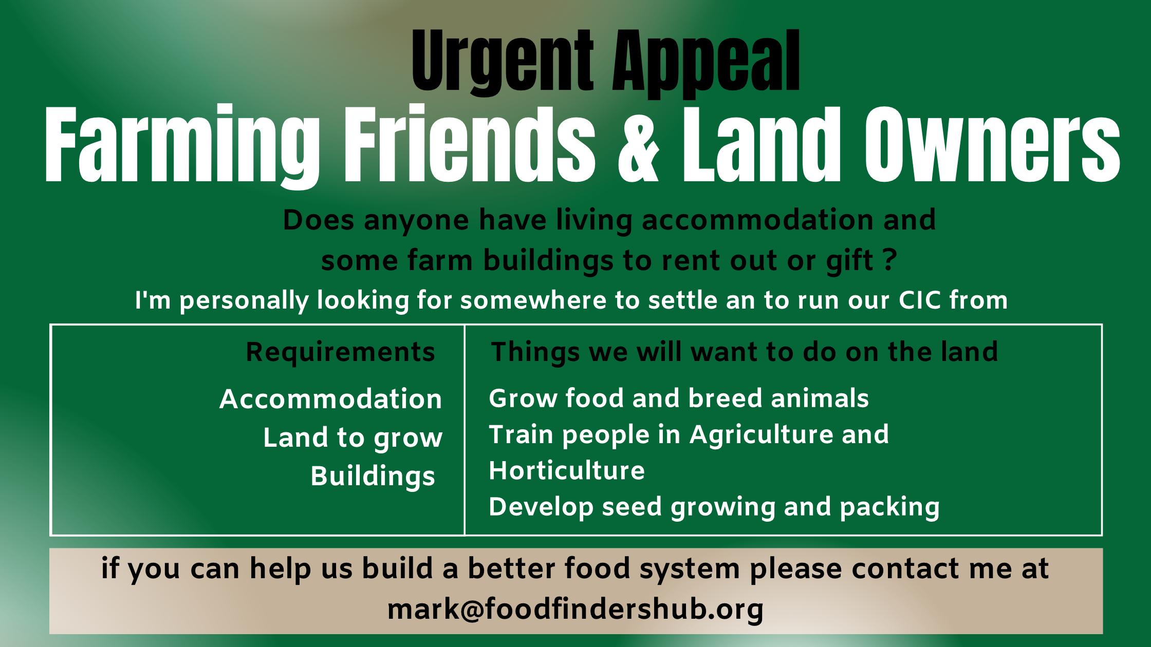 URGENT APPEAL